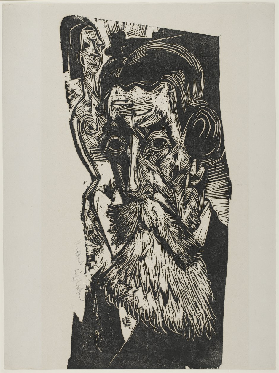 Retrato de Ludwig Schames, 1917-1918 de Ernst Ludwig Kirchner