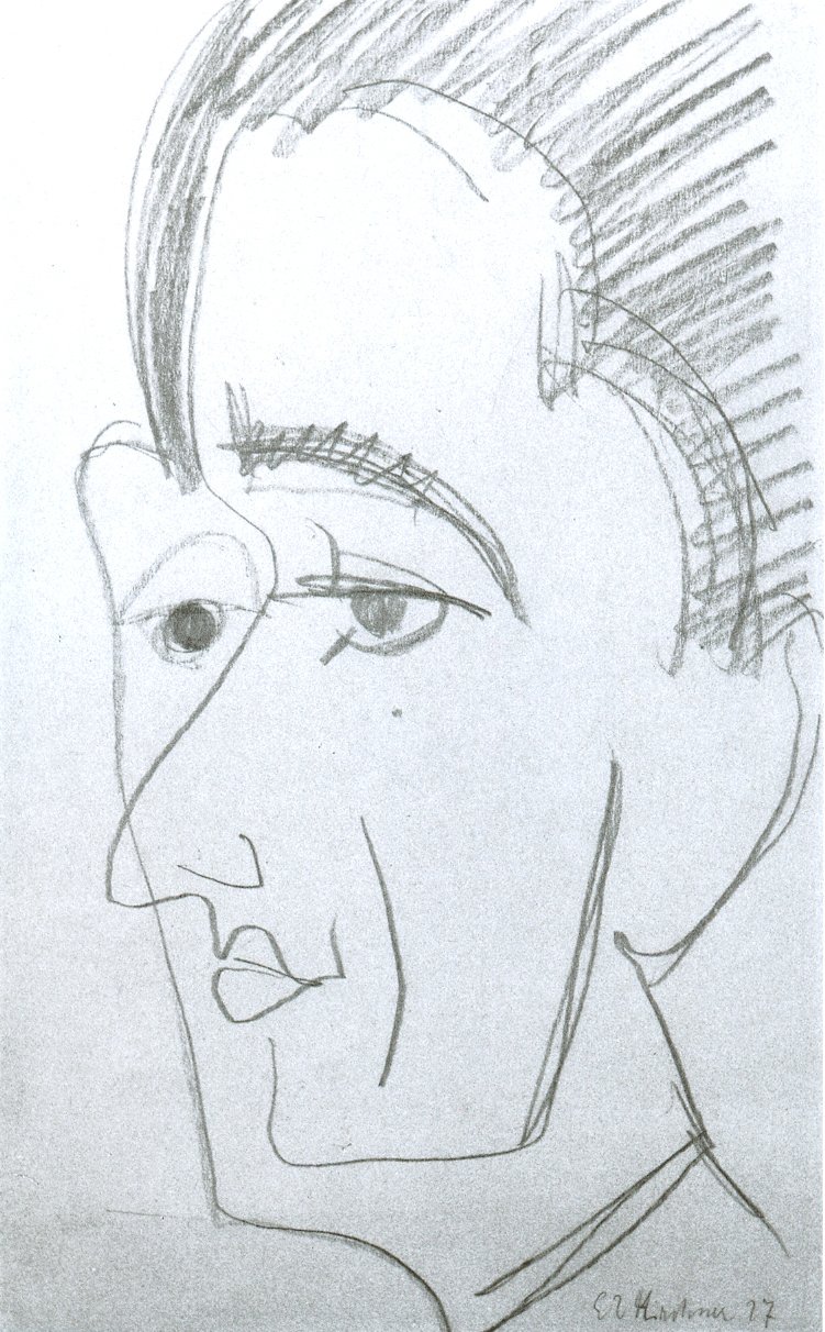 Retrato de Ernst Ludwig Kirchner