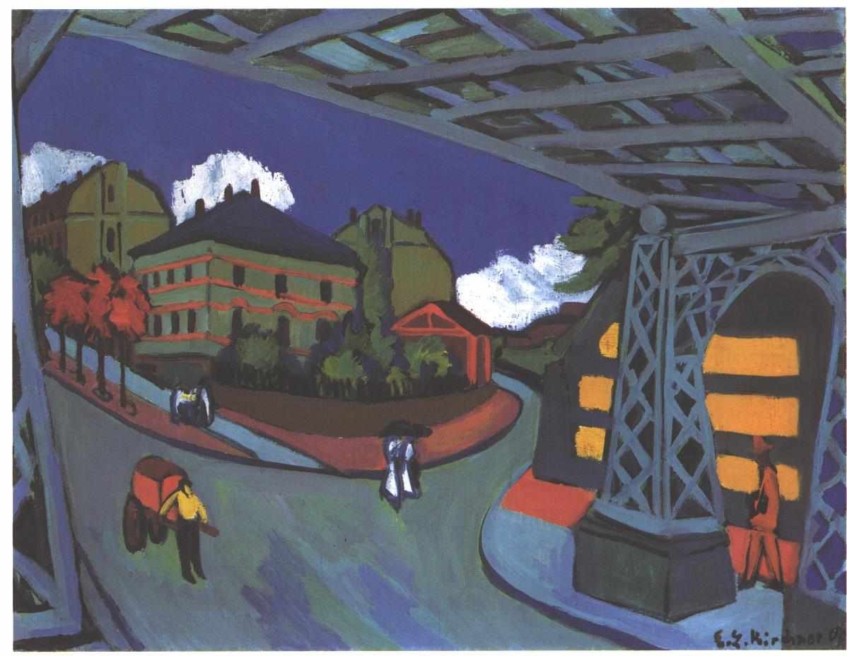 Paso subterráneo del ferrocarril en Dresde de Ernst Ludwig Kirchner