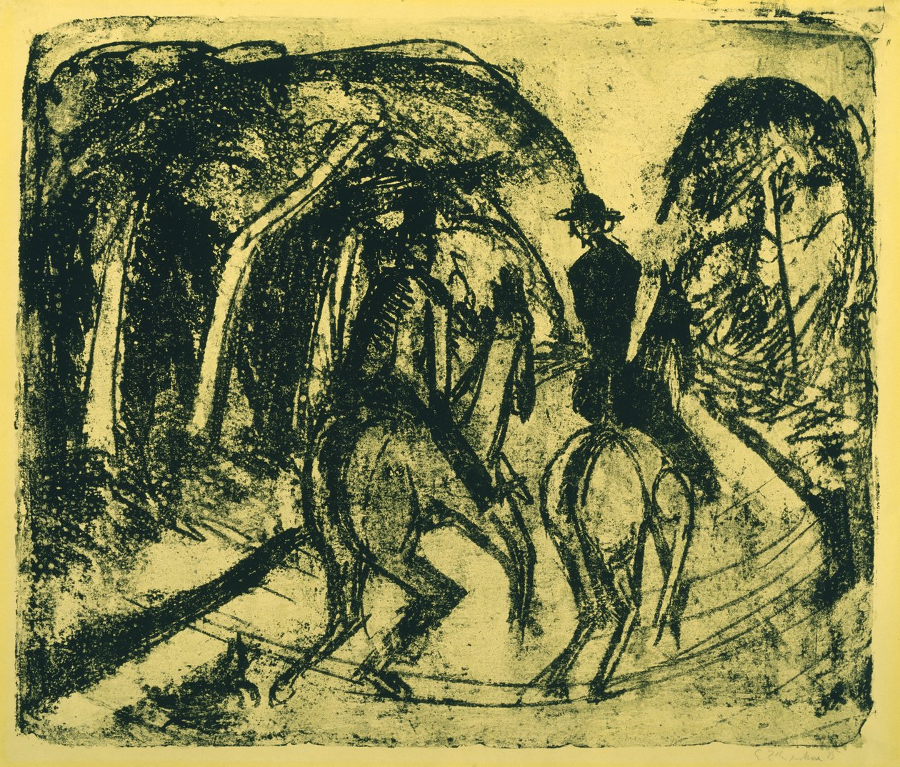 Reiter im Grunewald, 1914 de Ernst Ludwig Kirchner