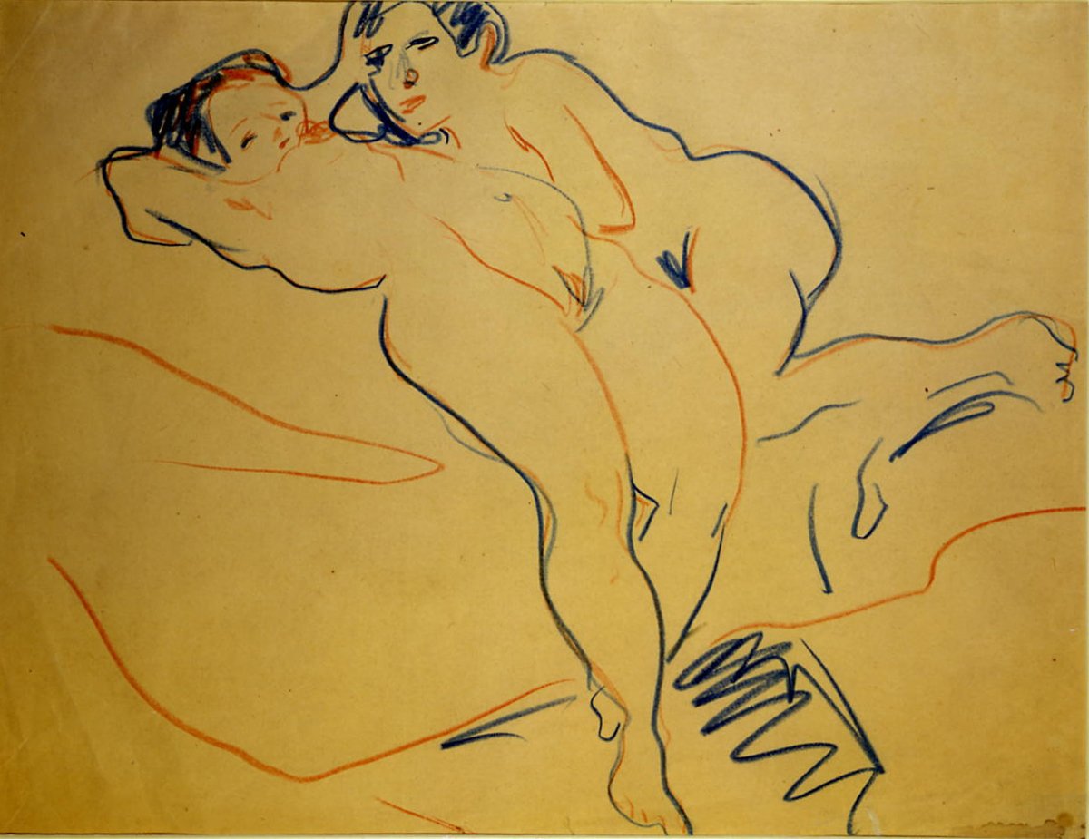 Pareja descansando de Ernst Ludwig Kirchner