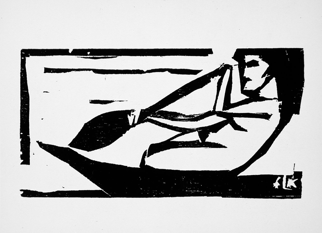 Mujer samoana remando, 1910 de Ernst Ludwig Kirchner