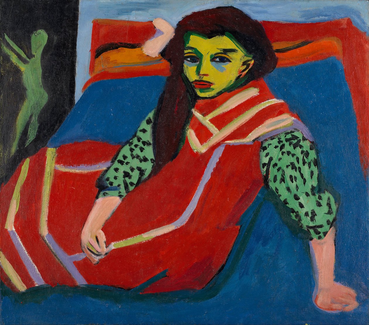 Niña sentada (Fränzi Fehrmann) de Ernst Ludwig Kirchner