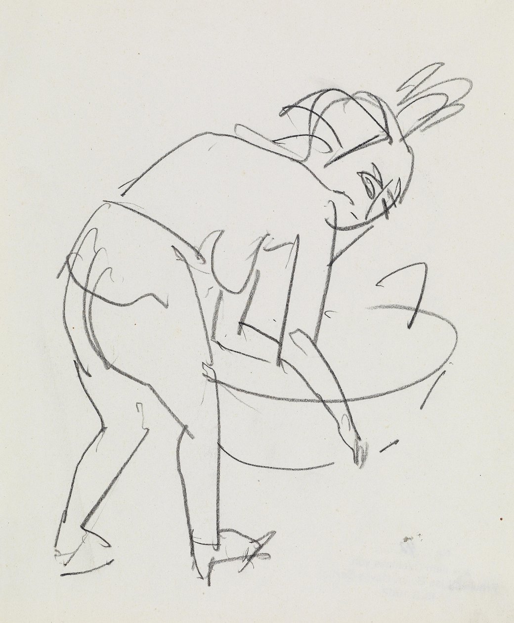Mujer lavándose de Ernst Ludwig Kirchner