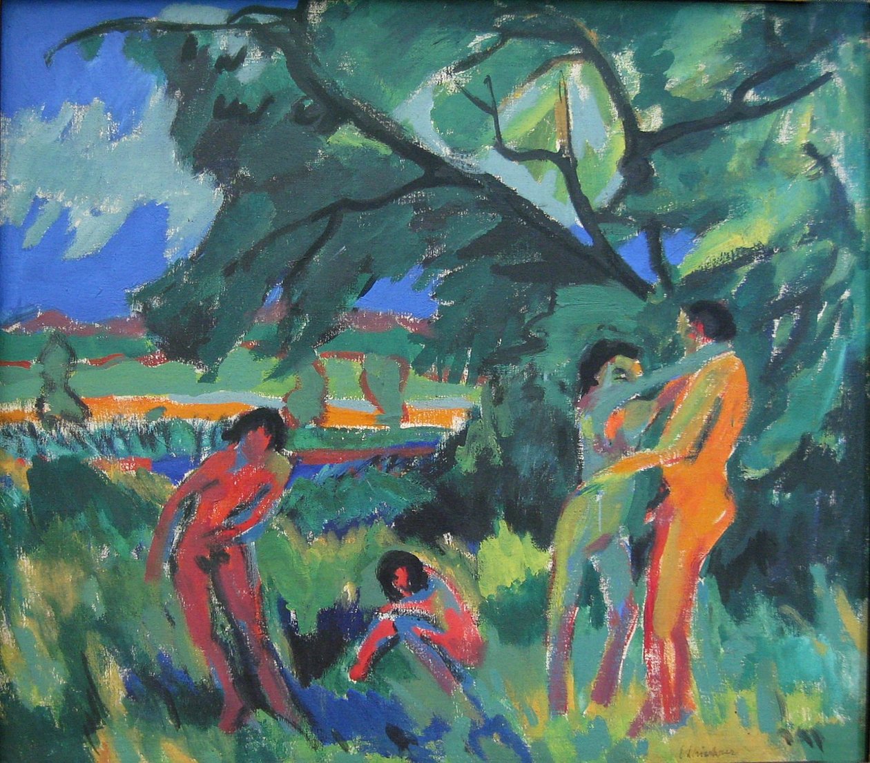 Personas Desnudas Jugando de Ernst Ludwig Kirchner