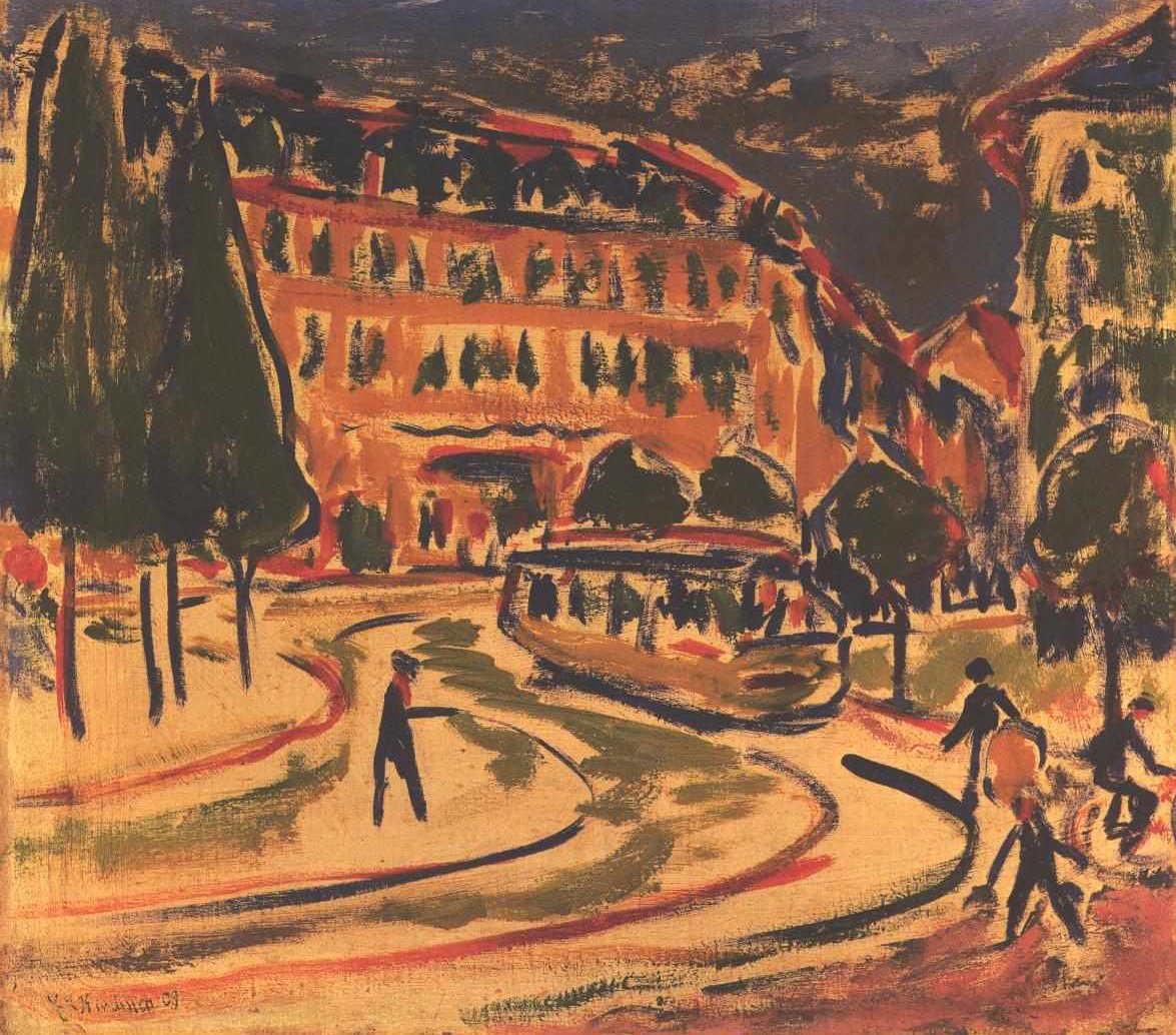 Tranvía en Dresde de Ernst Ludwig Kirchner