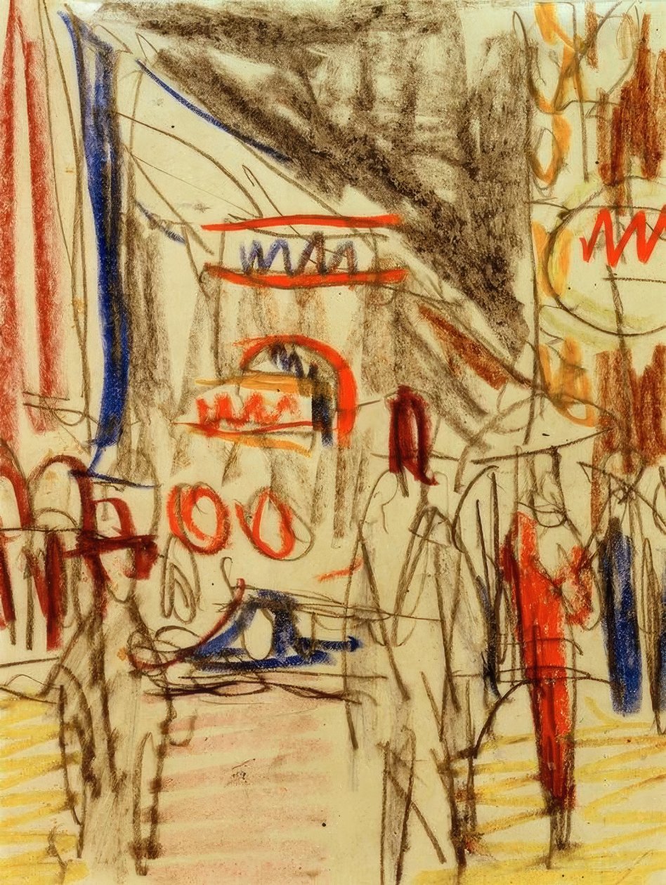 Escena callejera de Ernst Ludwig Kirchner