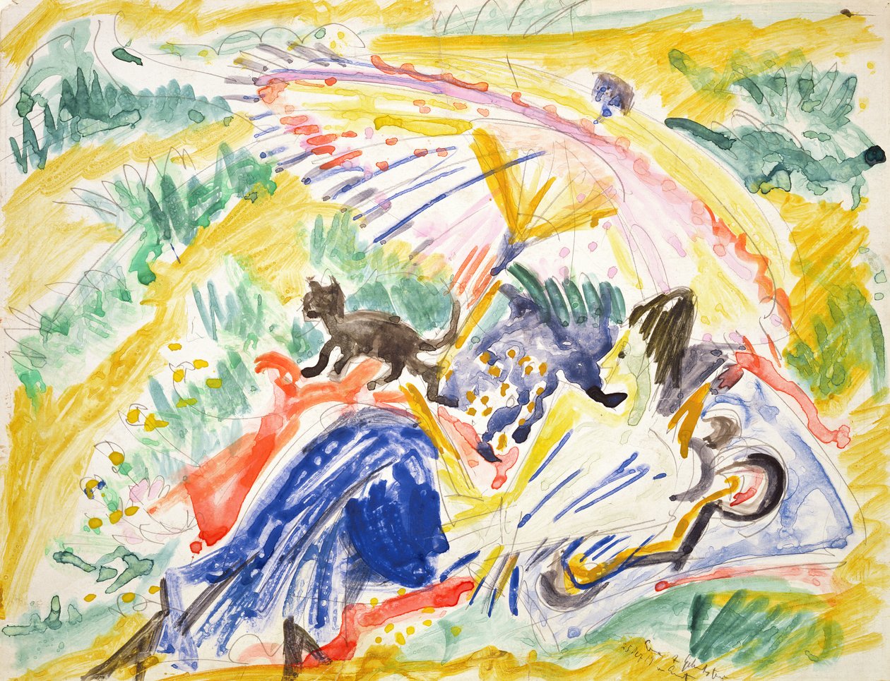 Tomando el Sol, 1919 de Ernst Ludwig Kirchner