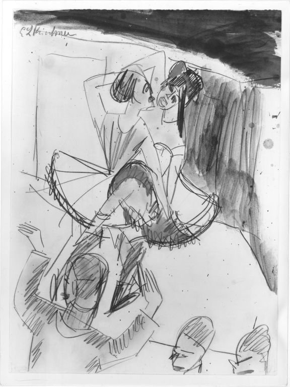 Pareja de bailarines en el Varieté de Ernst Ludwig Kirchner