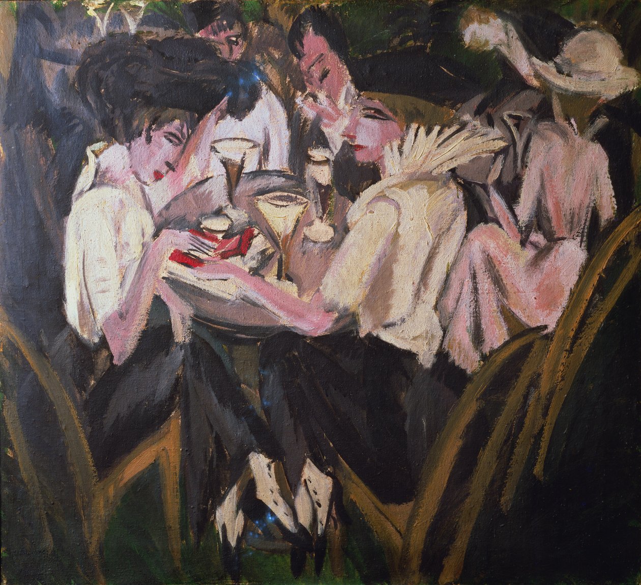 El café del jardín de Ernst Ludwig Kirchner