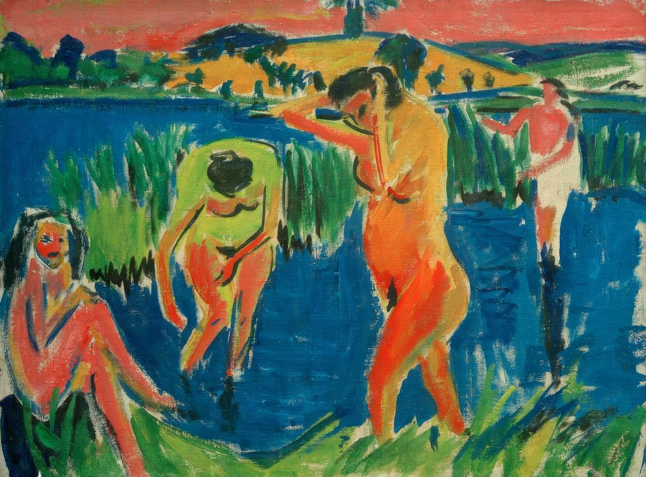 Cuatro bañistas de Ernst Ludwig Kirchner