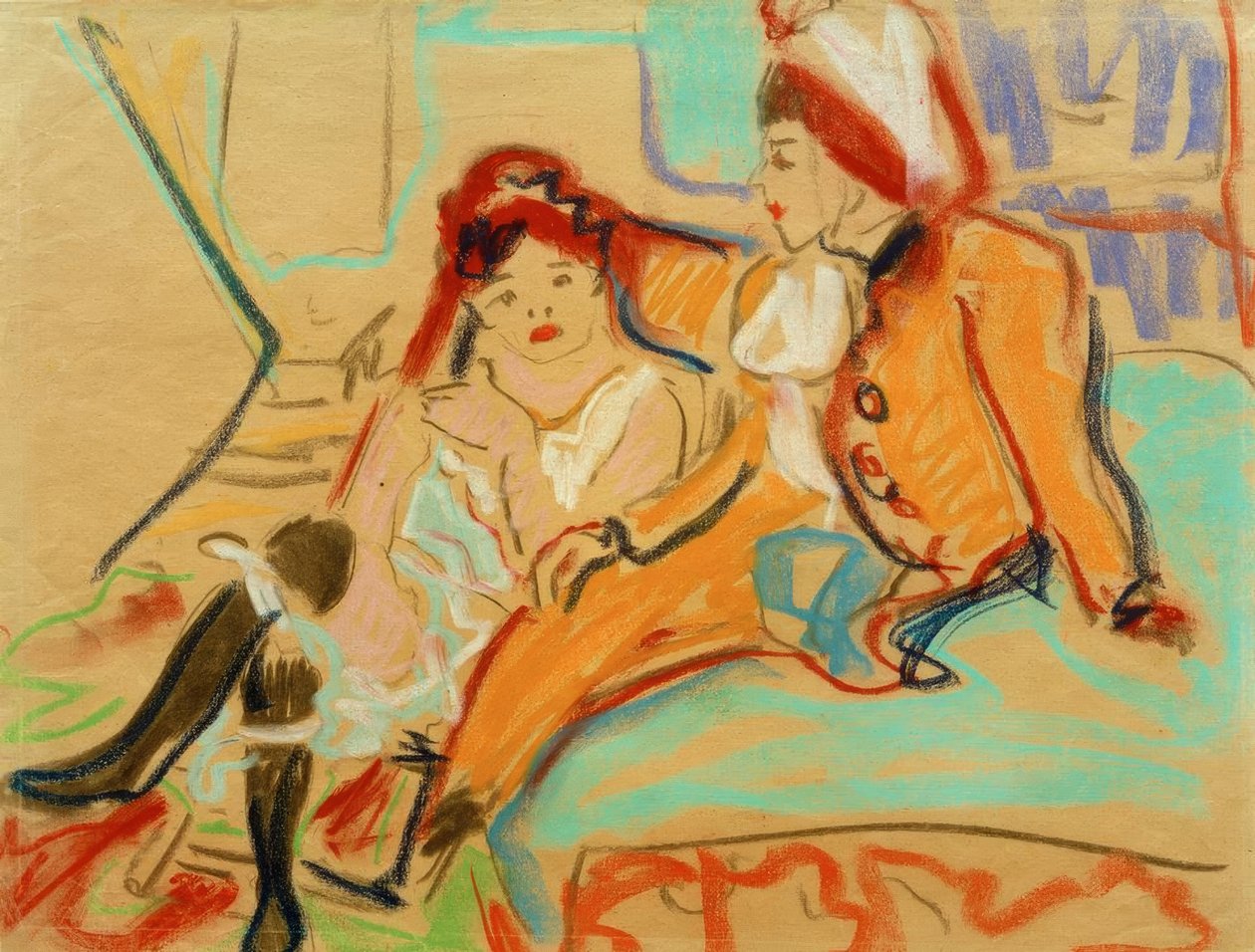 Dos chicas en un diván de Ernst Ludwig Kirchner