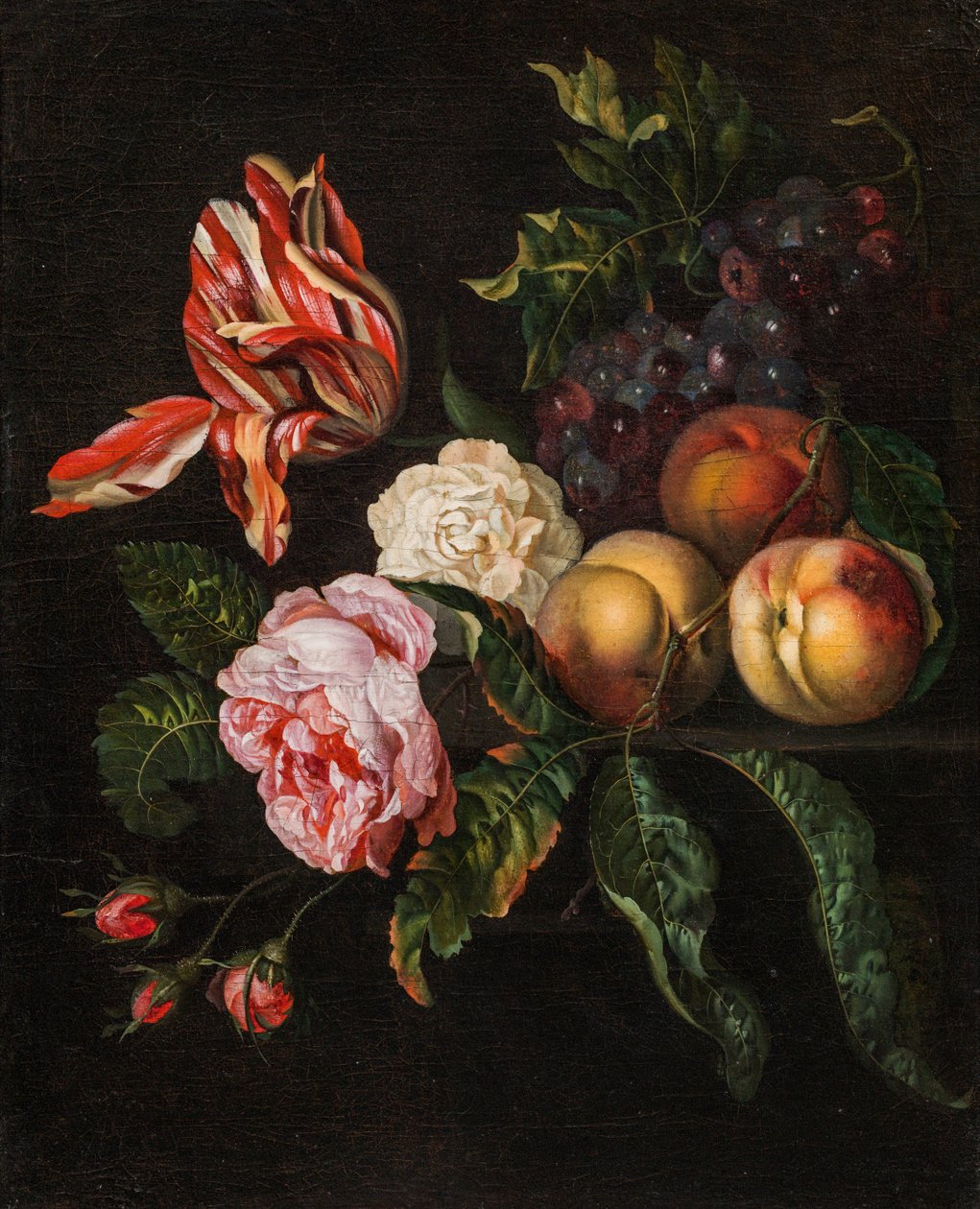 Naturaleza muerta con duraznos de Ernst Stuven