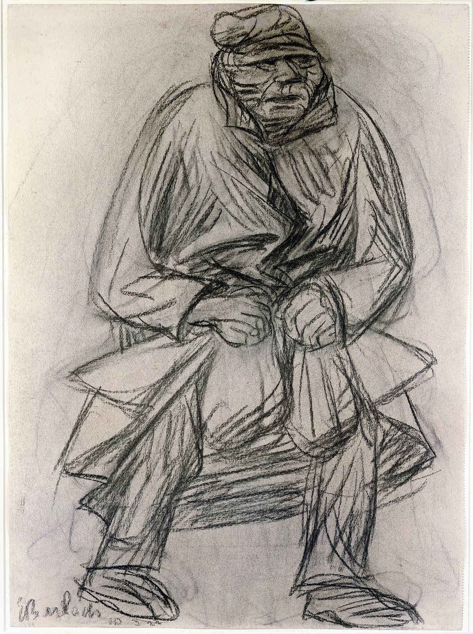 Figura de un mendigo. Dibujo de Ernst Barlach (1870-1938). Museo de Arte Moderno de Nueva York de Ernst Barlach