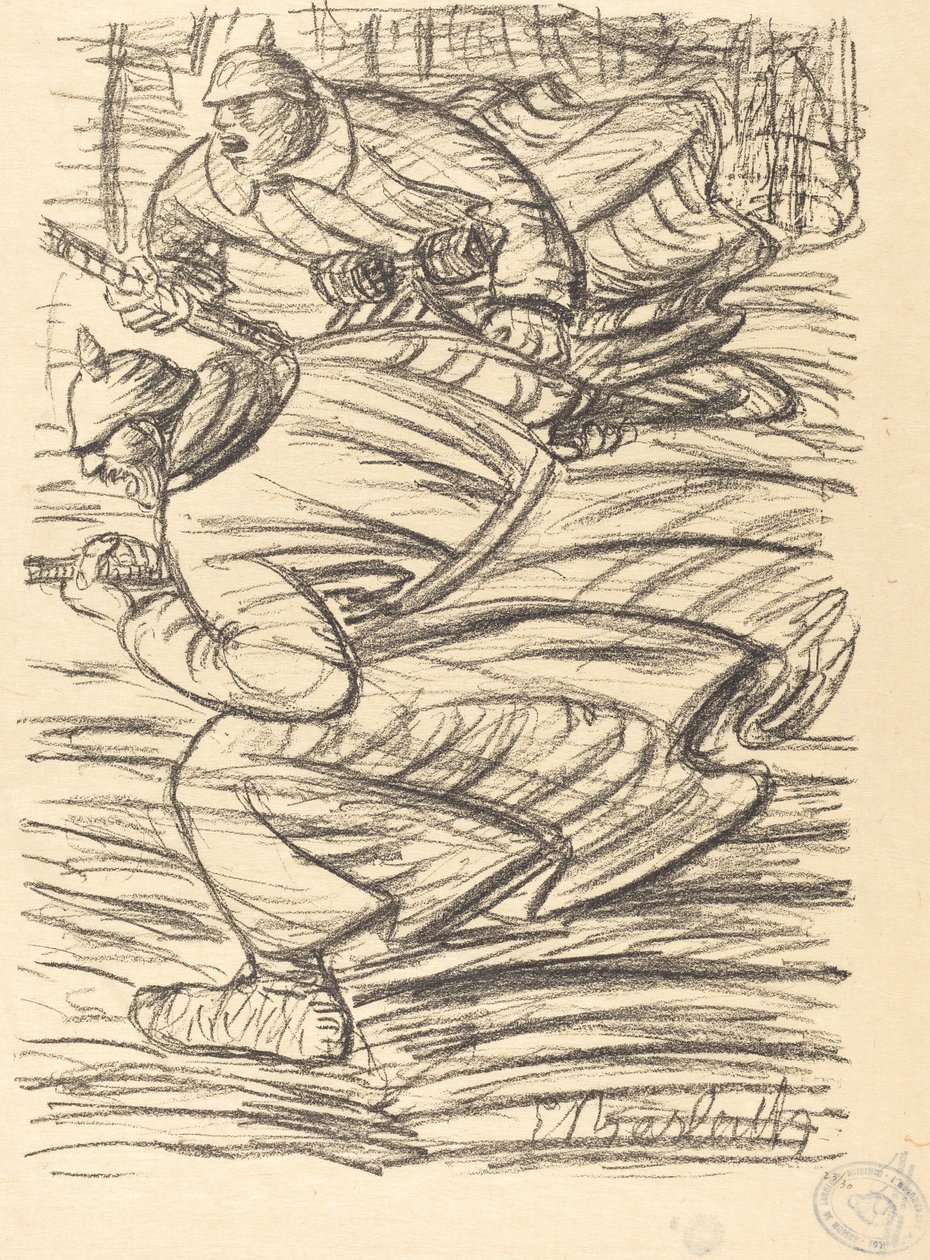 El Asalto, publicado 1915 de Ernst Barlach