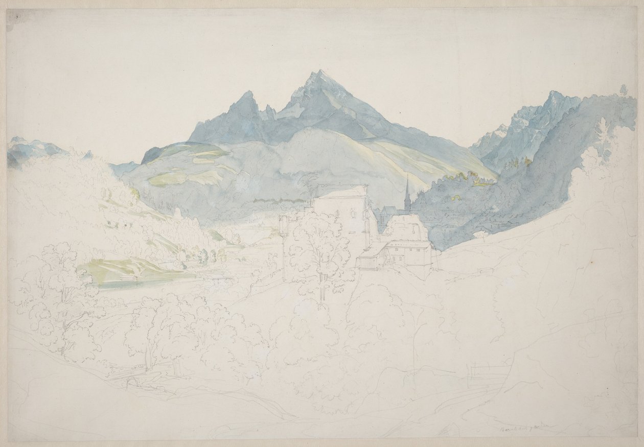 Berchtesgaden con la cima del Watzmann a lo lejos de Ernst Fries