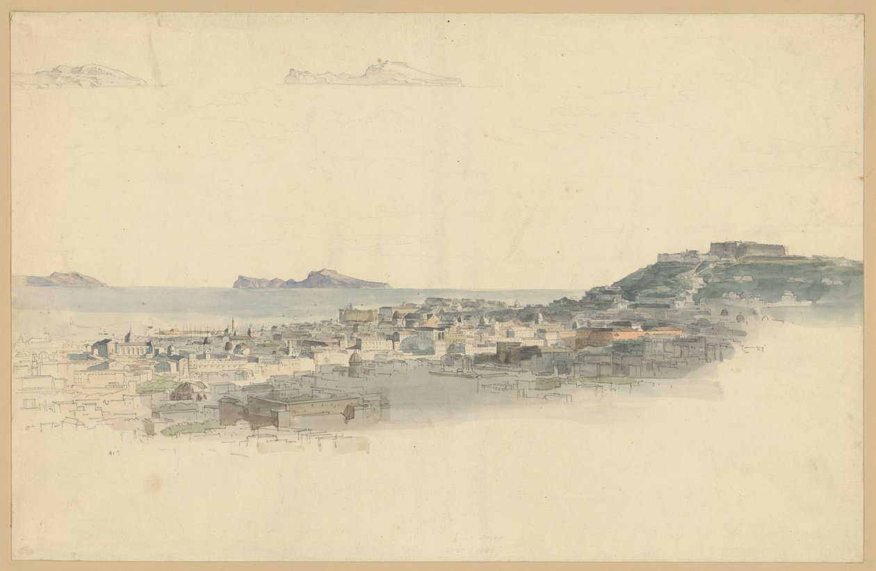 Vista de Nápoles y la isla de Capri de Ernst Fries