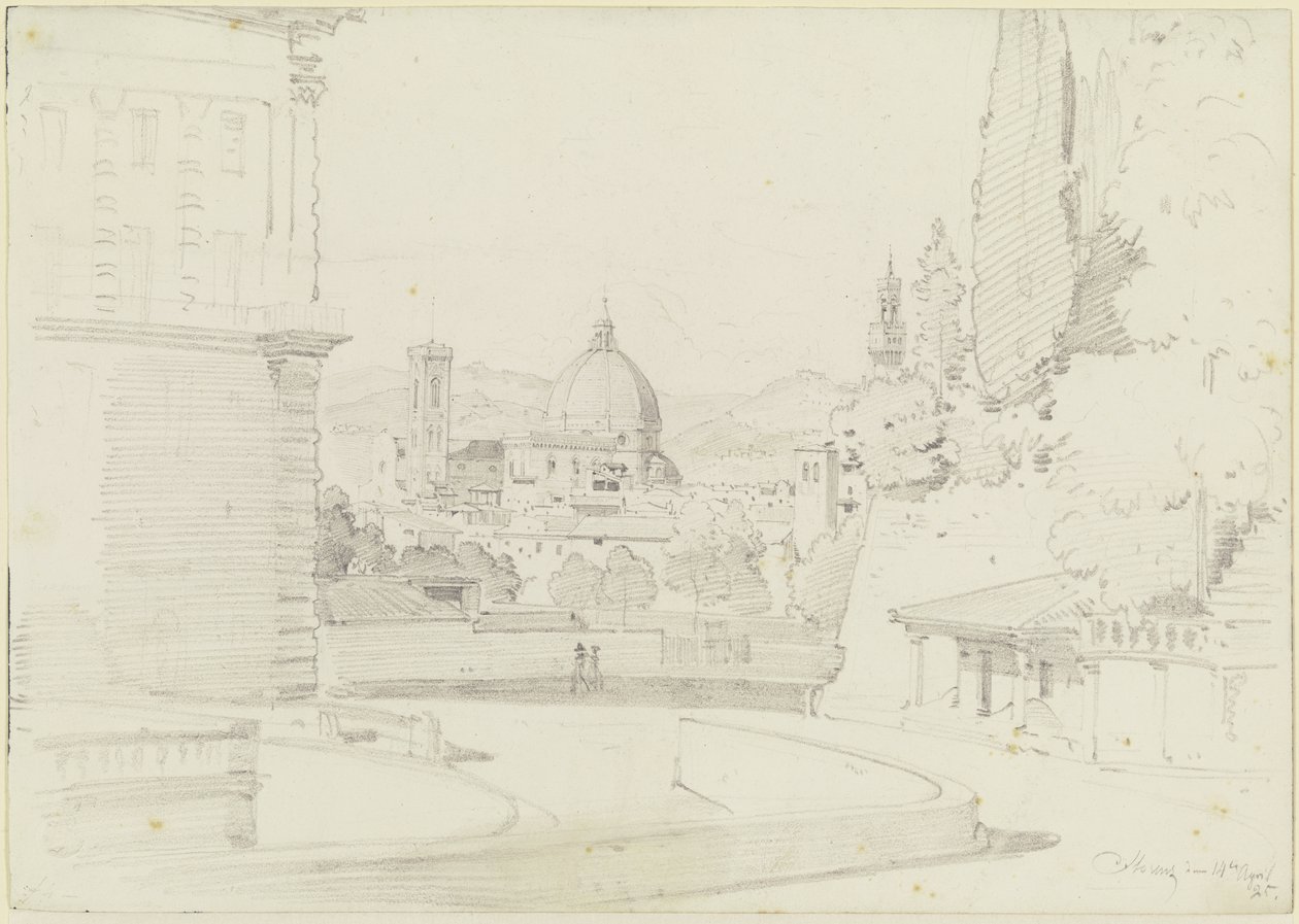 Florencia vista desde el Giardino di Boboli de Ernst Fries