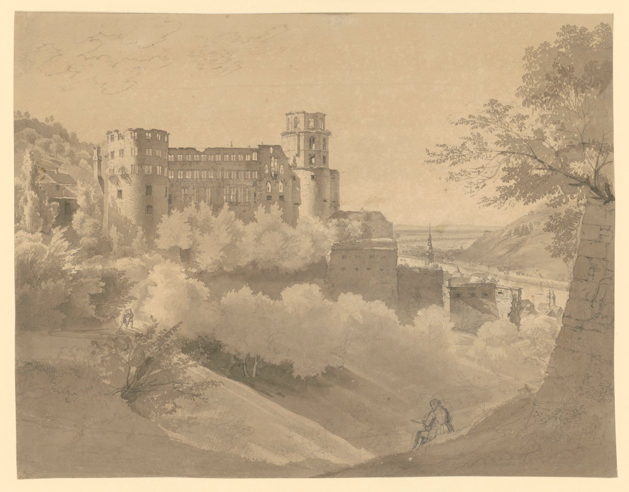 Heidelberg. Vista del castillo de Ernst Fries