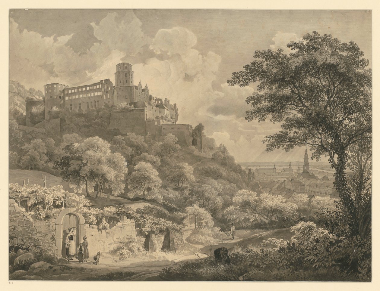Heidelberg. Vista del castillo de Ernst Fries