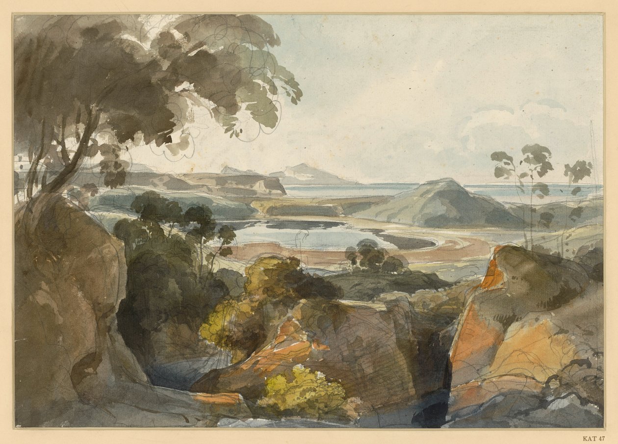 Paisaje costero italiano de Ernst Fries