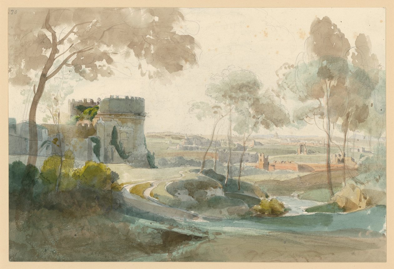Escena de los alrededores de Roma de Ernst Fries