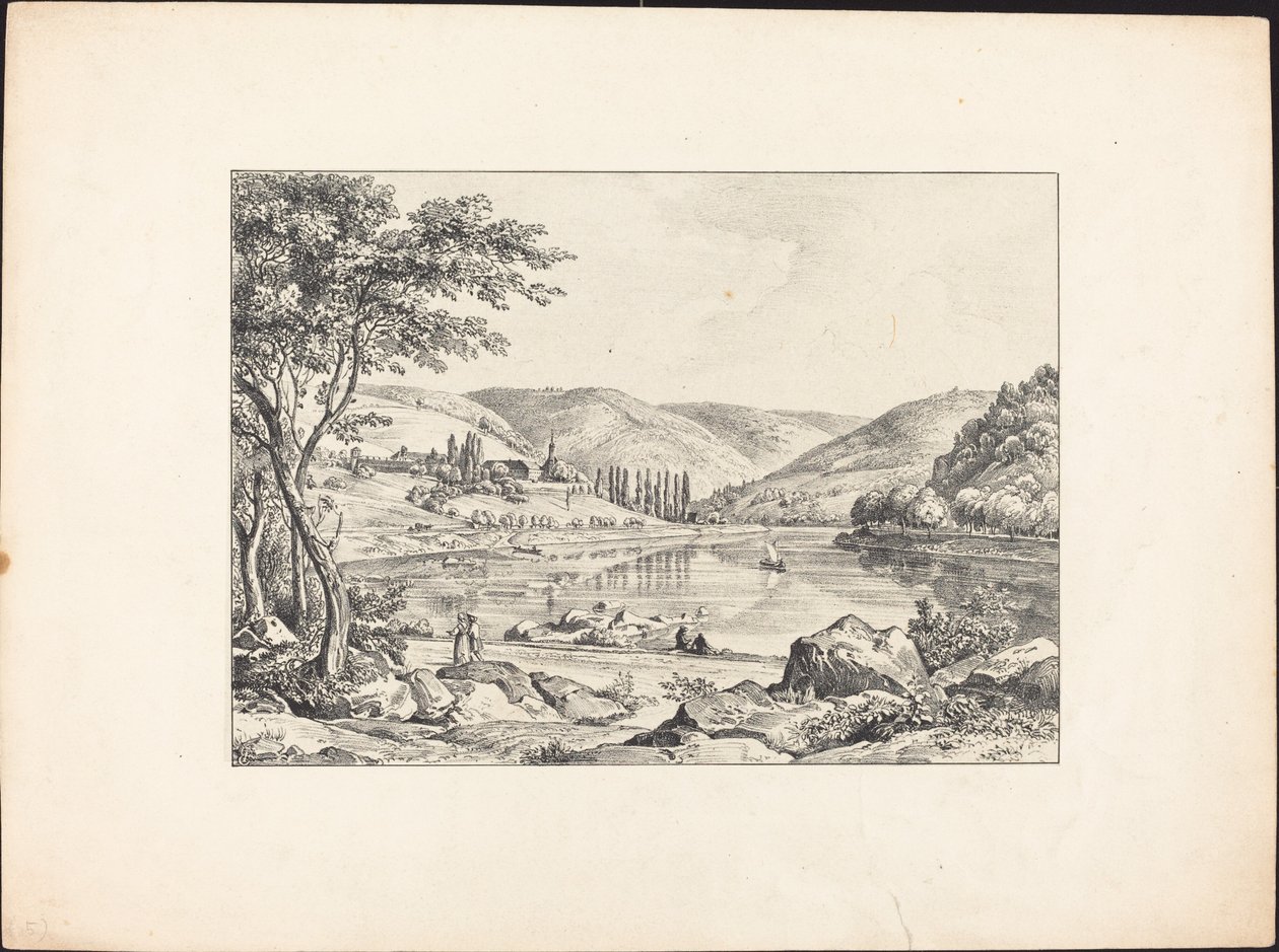 El convento de Neuburg desde Haarlass de Ernst Fries