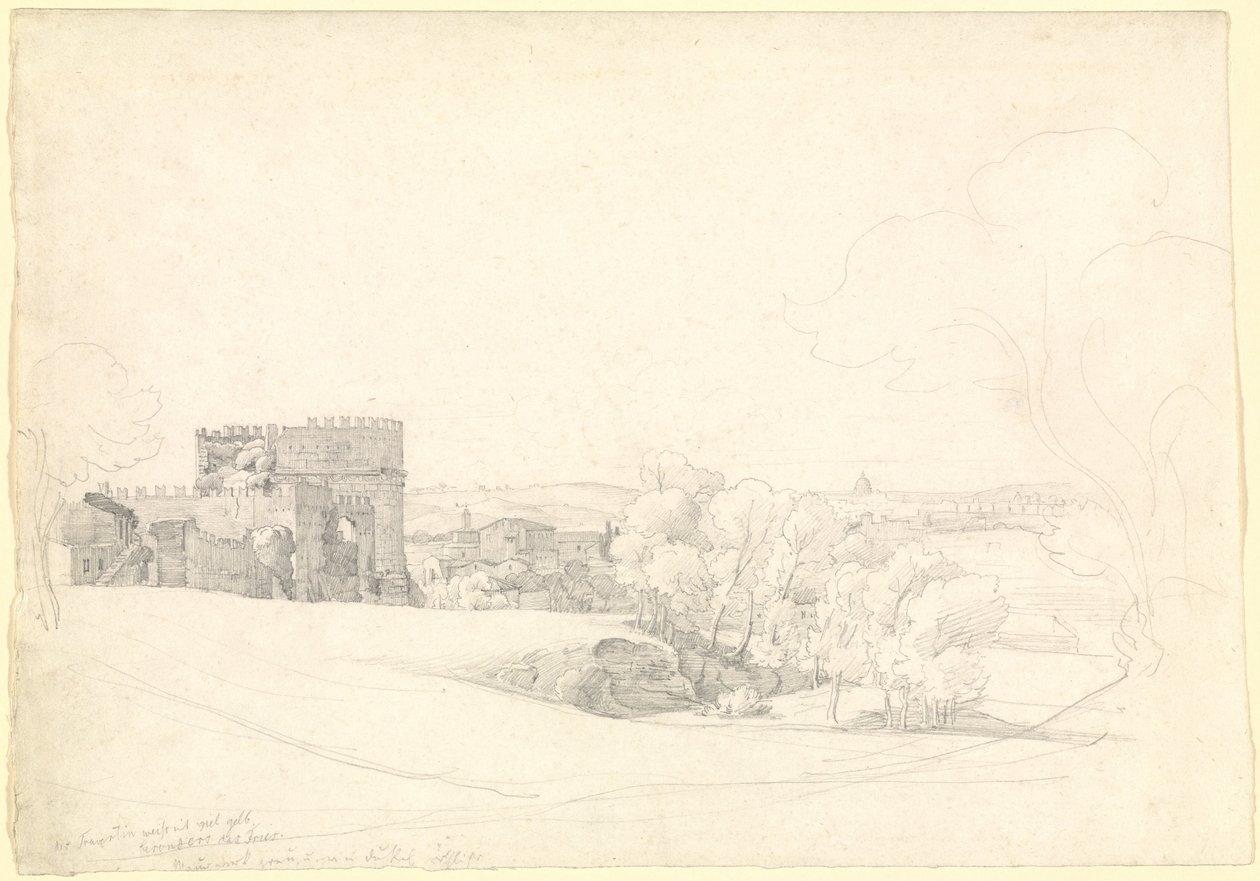 Via Appia Antica con la tumba de Cecilia Metella de Ernst Fries