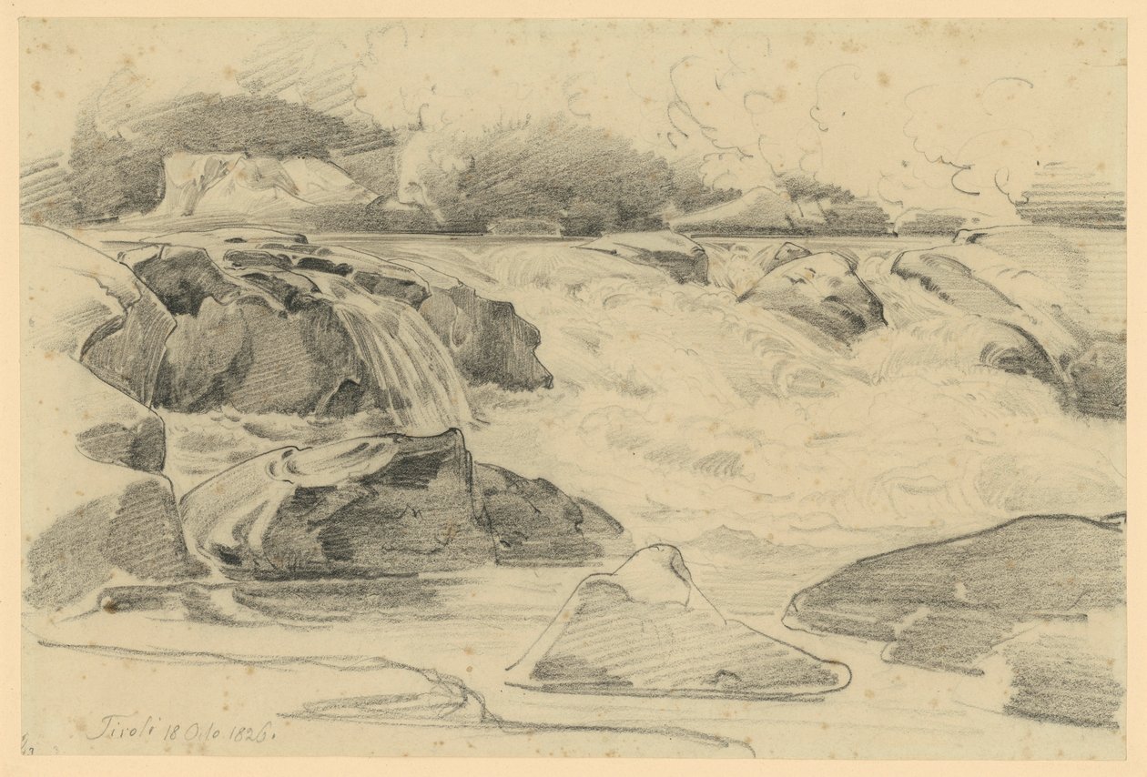 Cascada cerca de Tívoli de Ernst Fries