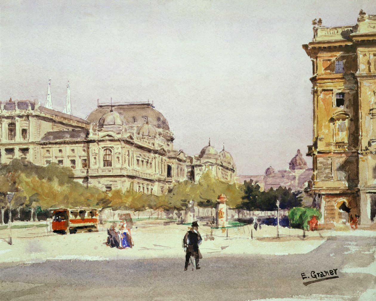 Anillo y Ópera en Viena, Austria de Ernst Graner