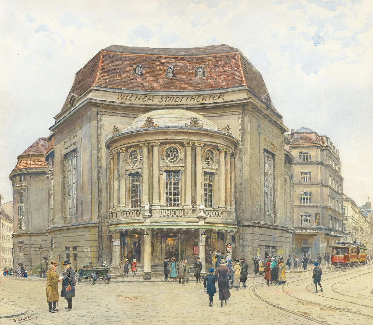 El Teatro de la Ciudad de Viena, 1924 de Ernst Graner