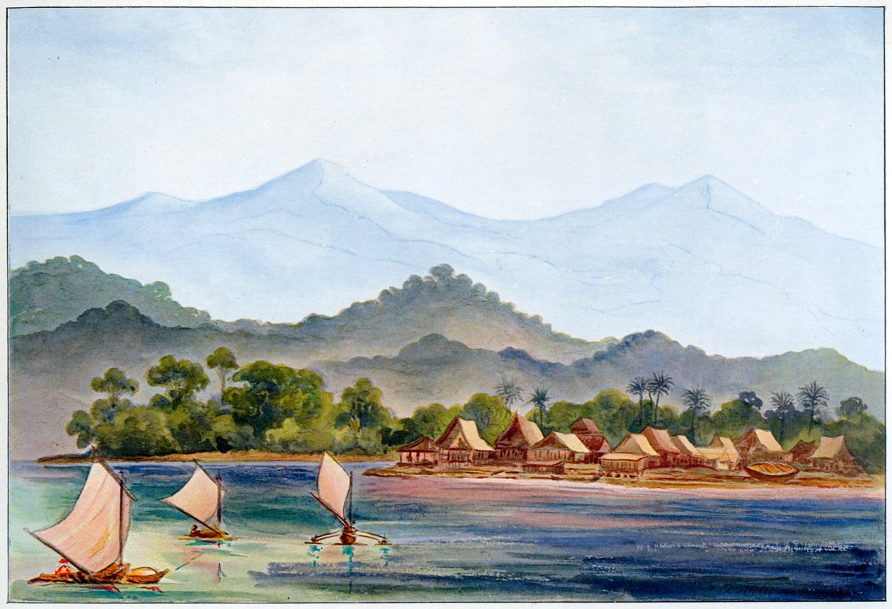 Aldea, Sumatra, Indonesia de Ernst Haeckel
