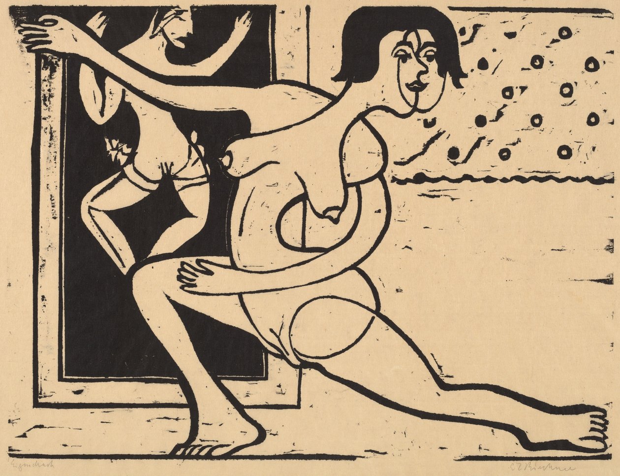 Bailarina practicando, 1934 de Ernst Ludwig Kirchner