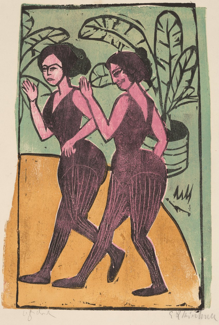 Bailarines de paso inglés, 1911 de Ernst Ludwig Kirchner