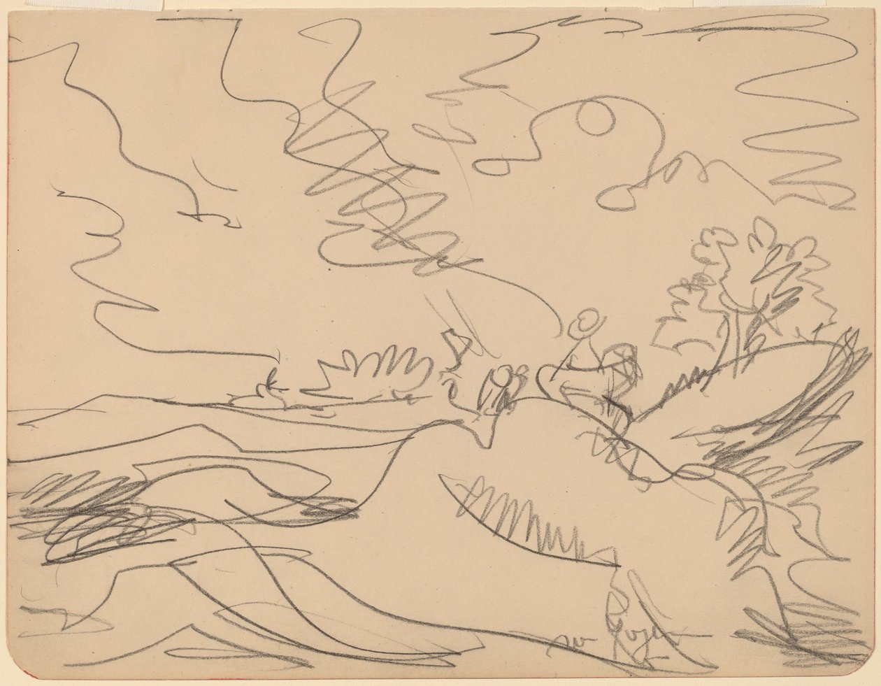 Paisaje en el Taunus, 1916 de Ernst Ludwig Kirchner