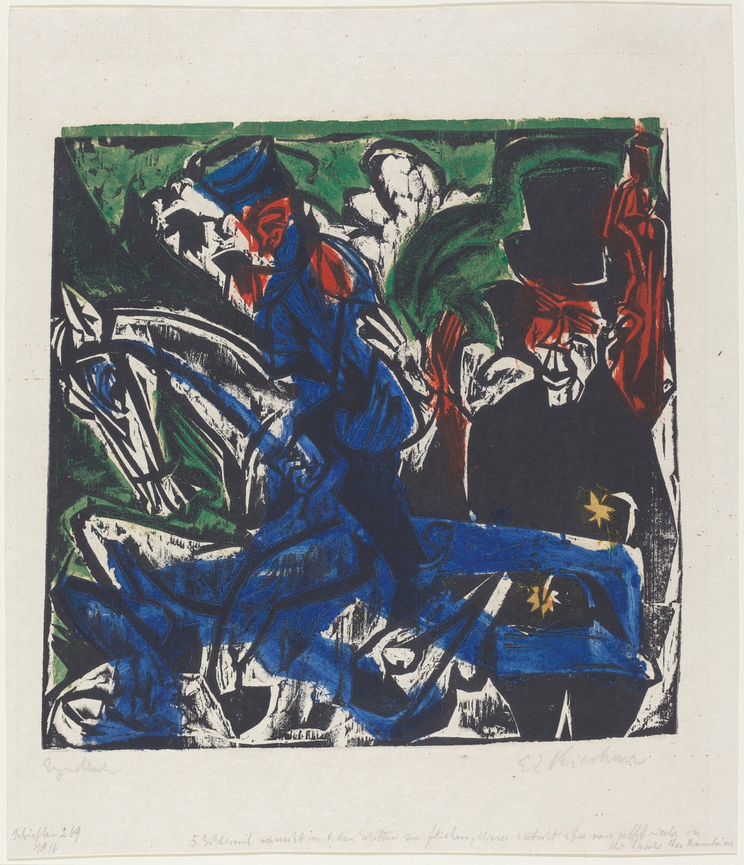 Peter Schlemihls wundersame Geschichte: Begegnung Schlemihls mit dem grauen de Ernst Ludwig Kirchner