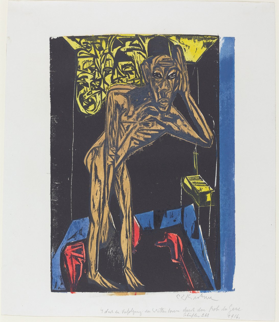 La maravillosa historia de Peter Schlemihl: Schlemihl en la soledad de la habitación... de Ernst Ludwig Kirchner
