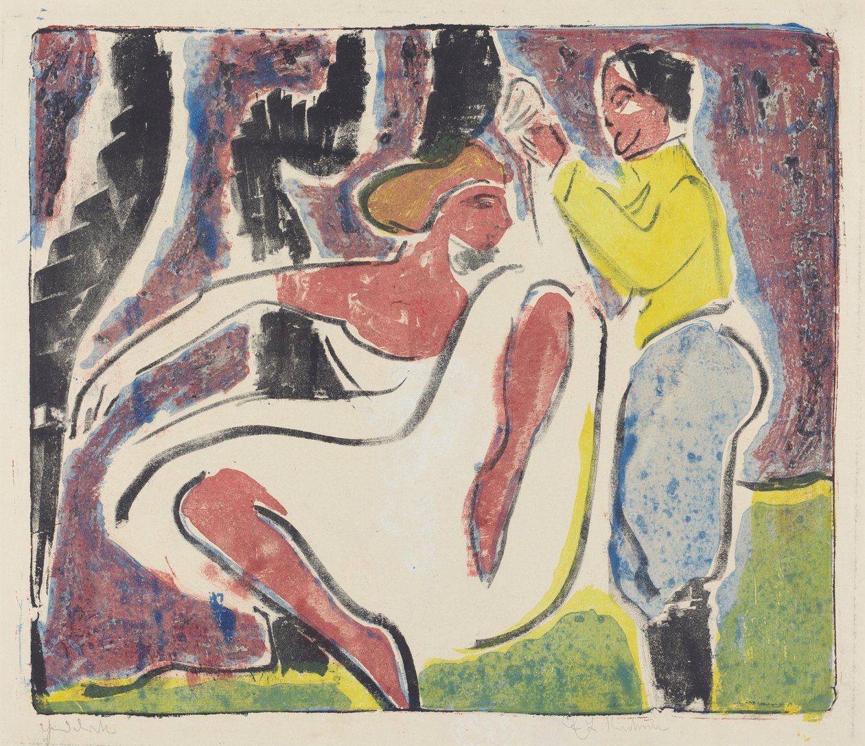 Bailarines rusos, 1909 de Ernst Ludwig Kirchner