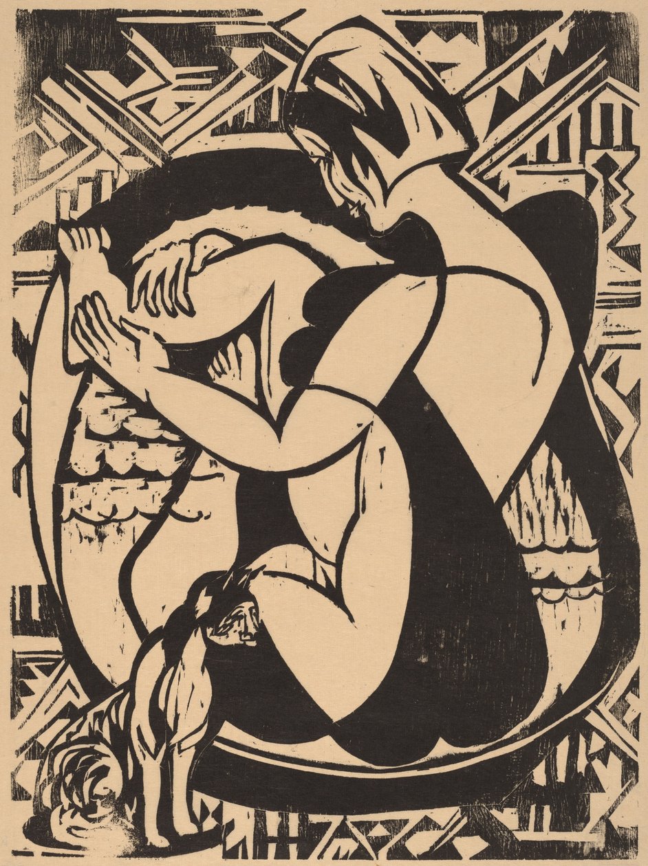 Mujer en la Bañera, 1936 de Ernst Ludwig Kirchner