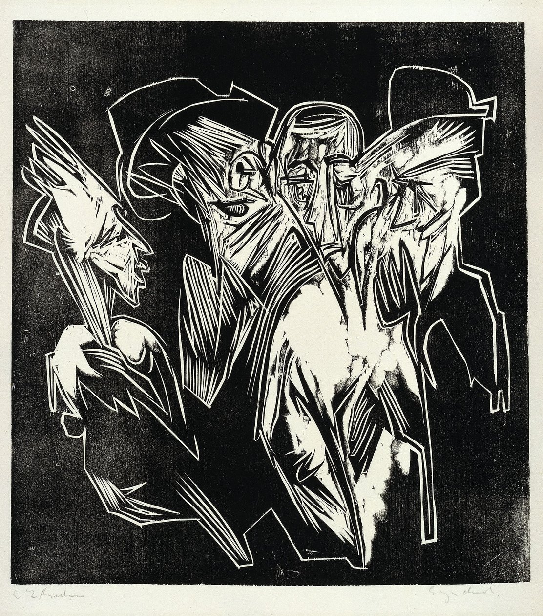 Absalón y sus consejeros de Ernst Ludwig Kirchner