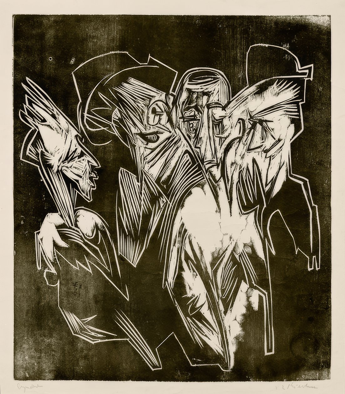Absalón y sus Consejeros de Ernst Ludwig Kirchner
