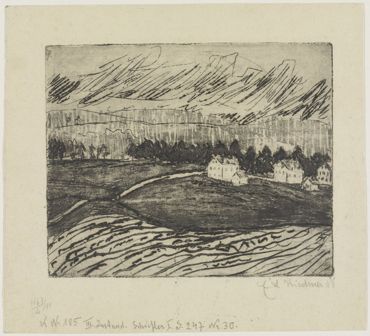 Campos y casas en los Montes Metálicos de Ernst Ludwig Kirchner