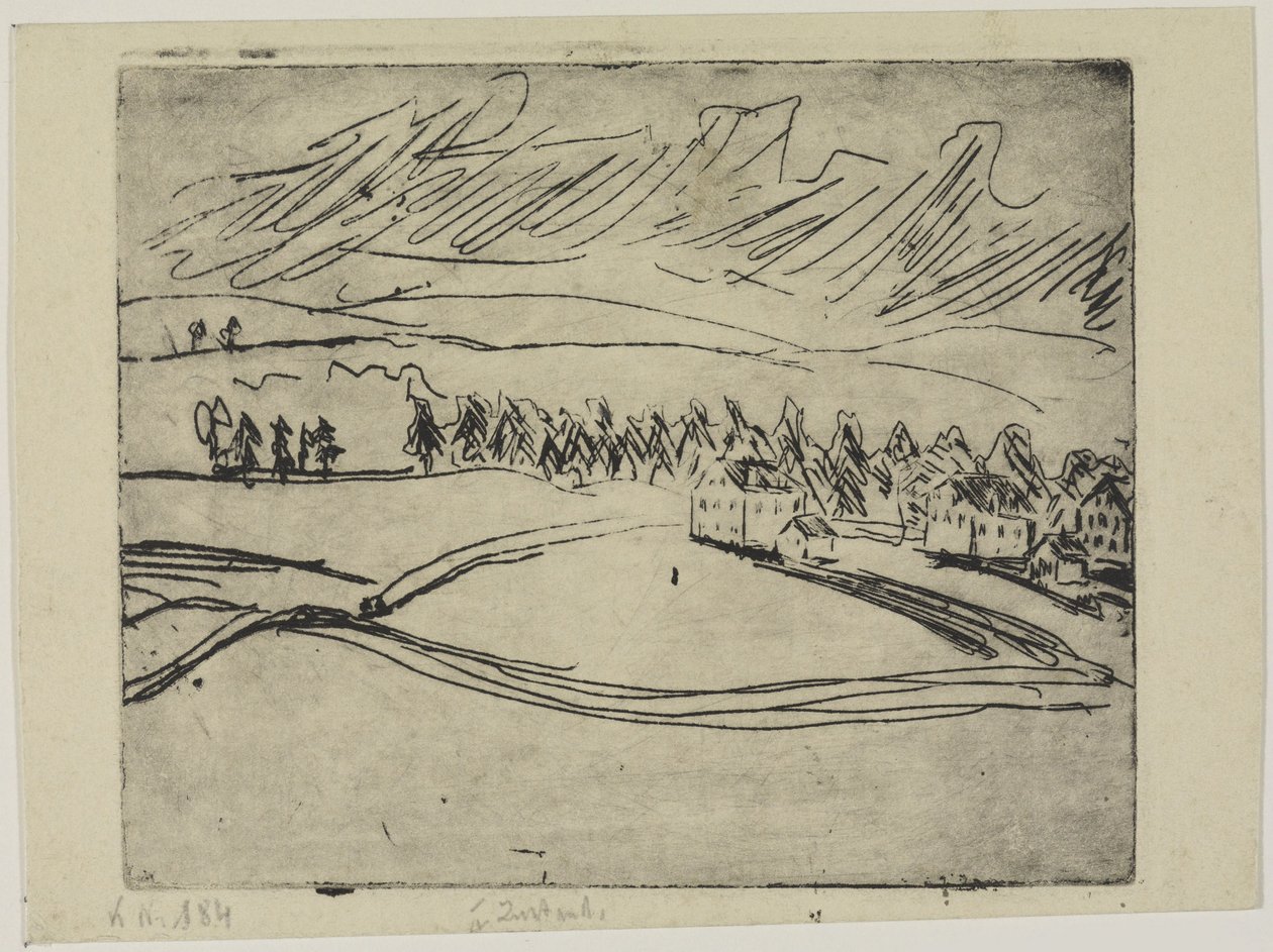 Campos y casas en los Montes Metálicos de Ernst Ludwig Kirchner