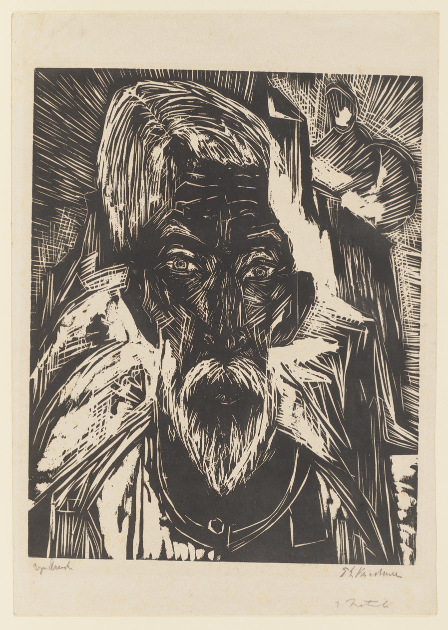 Viejo granjero. – Kopf Senn R. de Ernst Ludwig Kirchner