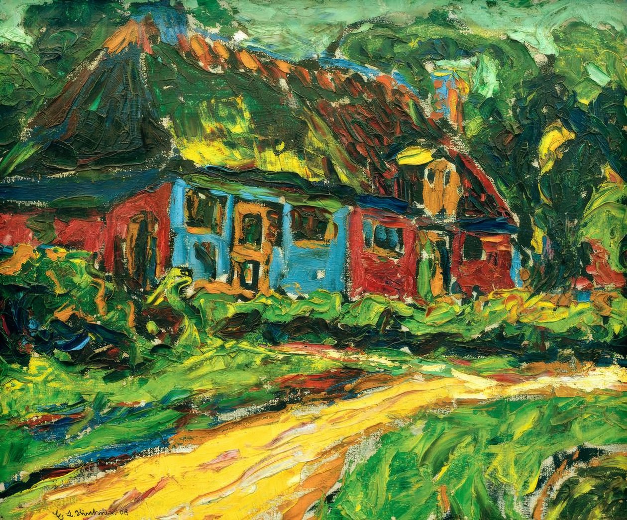 Casa antigua en Fehmarn de Ernst Ludwig Kirchner