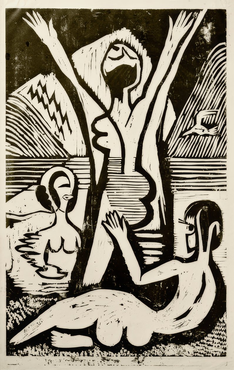 Bañistas en el Lago de Ernst Ludwig Kirchner