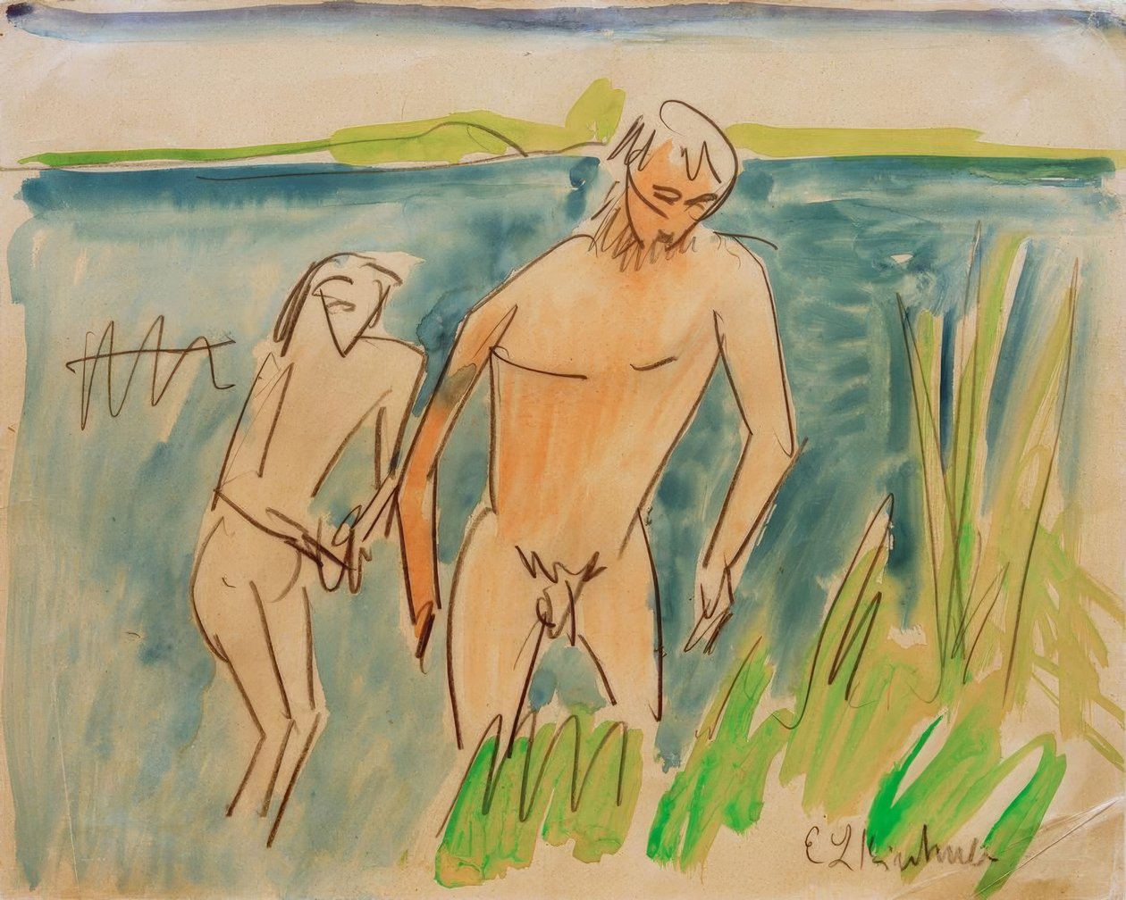 Bañistas en Moritzburg de Ernst Ludwig Kirchner
