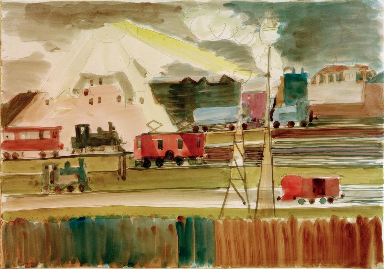 Estación al atardecer de Ernst Ludwig Kirchner