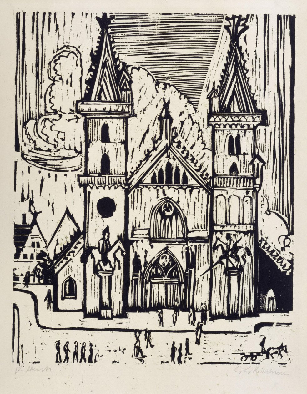 Catedral de Basilea de Ernst Ludwig Kirchner