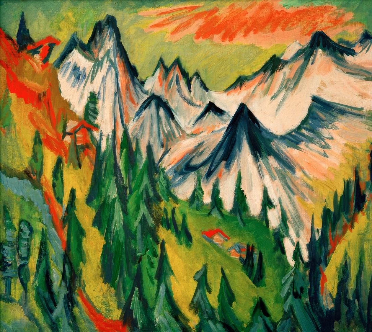 Cima de la montaña de Ernst Ludwig Kirchner